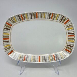 Noritake Progression Mardi Gras Platter 9019 Oval Mid Century Serving Dish